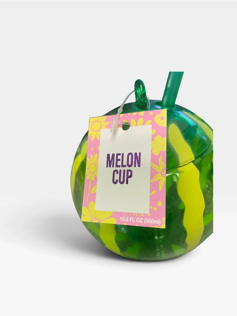 Green Melon Ball Party Cups with Straws Choose One
